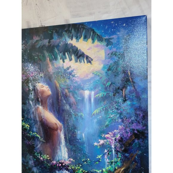 Carol g Armstrong moonlit shower painting acrylic - Picture 6 of 9